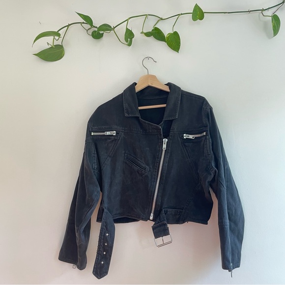 Asymmetrical Denim Jacket - Picture 1 of 7